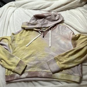 Garage cropped tie dye shirt